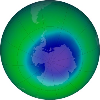 November 1998 monthly mean Antarctic ozone